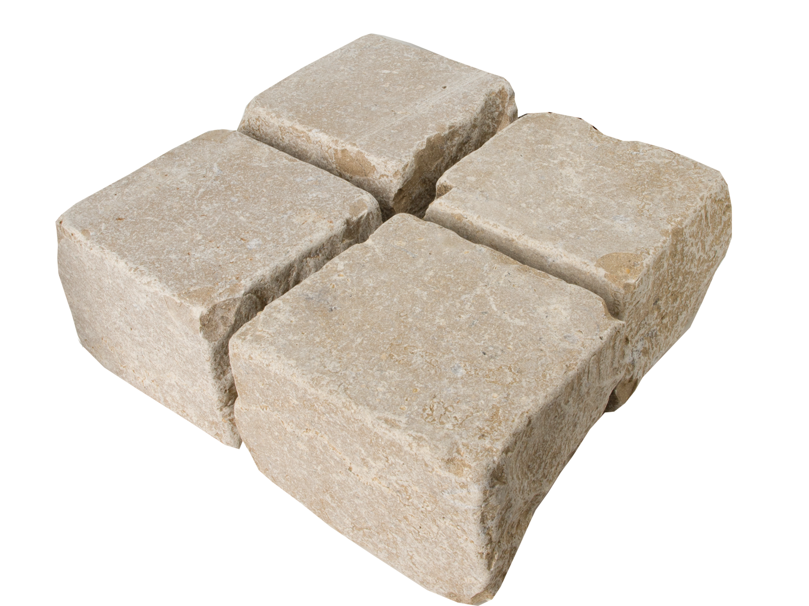 Kalkstein Pflastersteine 10x10x8 Camino Sand jonastone